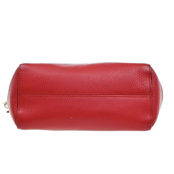 GUCCI GG Logo Swing 2Way Shoulder Hand Tote Bag Leather Red GHW Italy 73KP034 - Picture 5 of 15